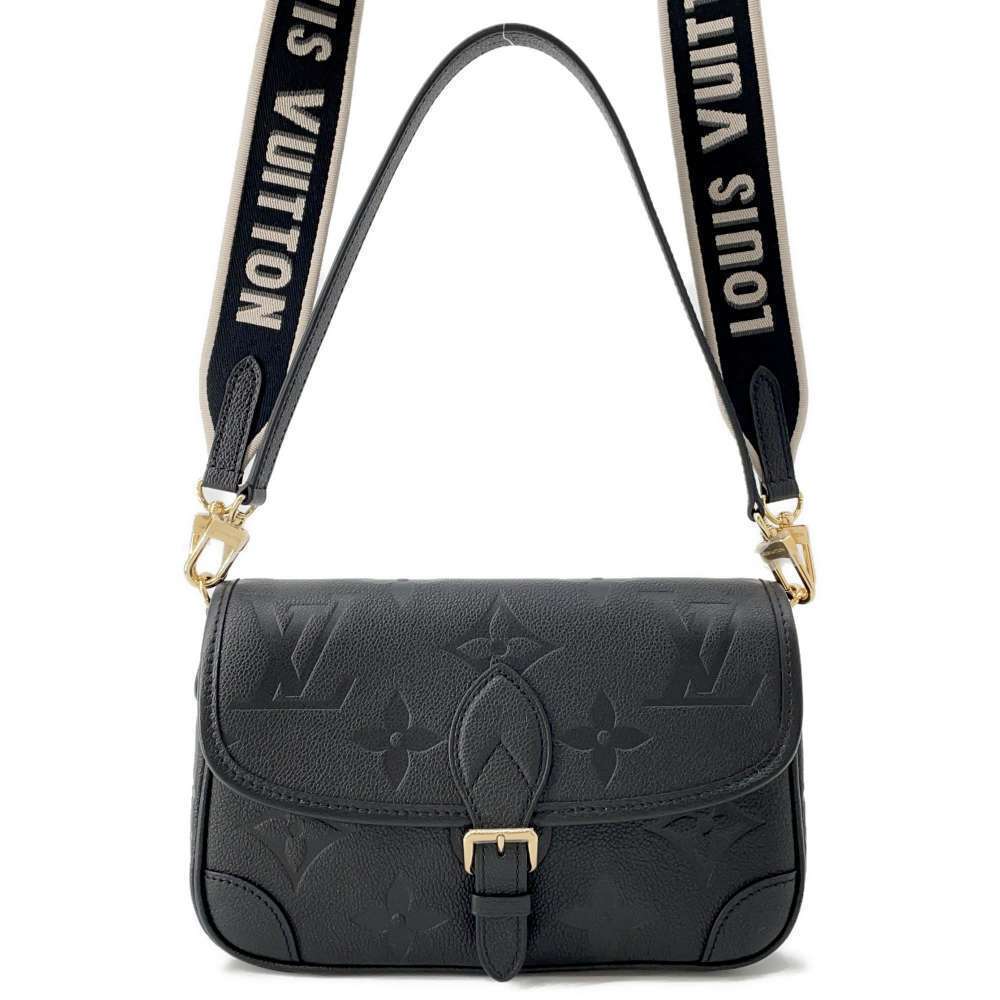 Louis Vuitton Monogram Empreinte Diane Shoulder Bag Black